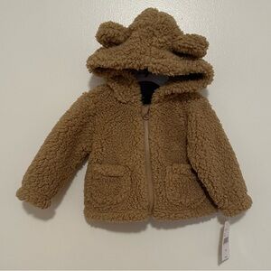 NWT 7 For All Mankind Newborn Brown Sherpa Jacket